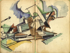 André Mare, 'Cannone camuffato', Sketchbook (1917)