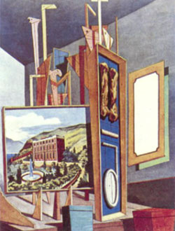 Giorgio De Chirico, 'Interno metafisico (con sanatorio)' (1917-18)