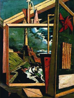 Giorgio De Chirico, 'Interno metafisico con faro' (1918)