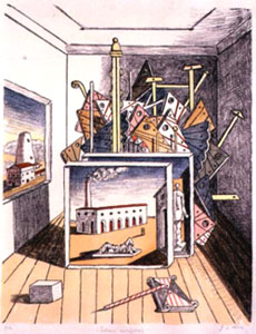 Giorgio De Chirico, 'Interno metafisico' (1970)